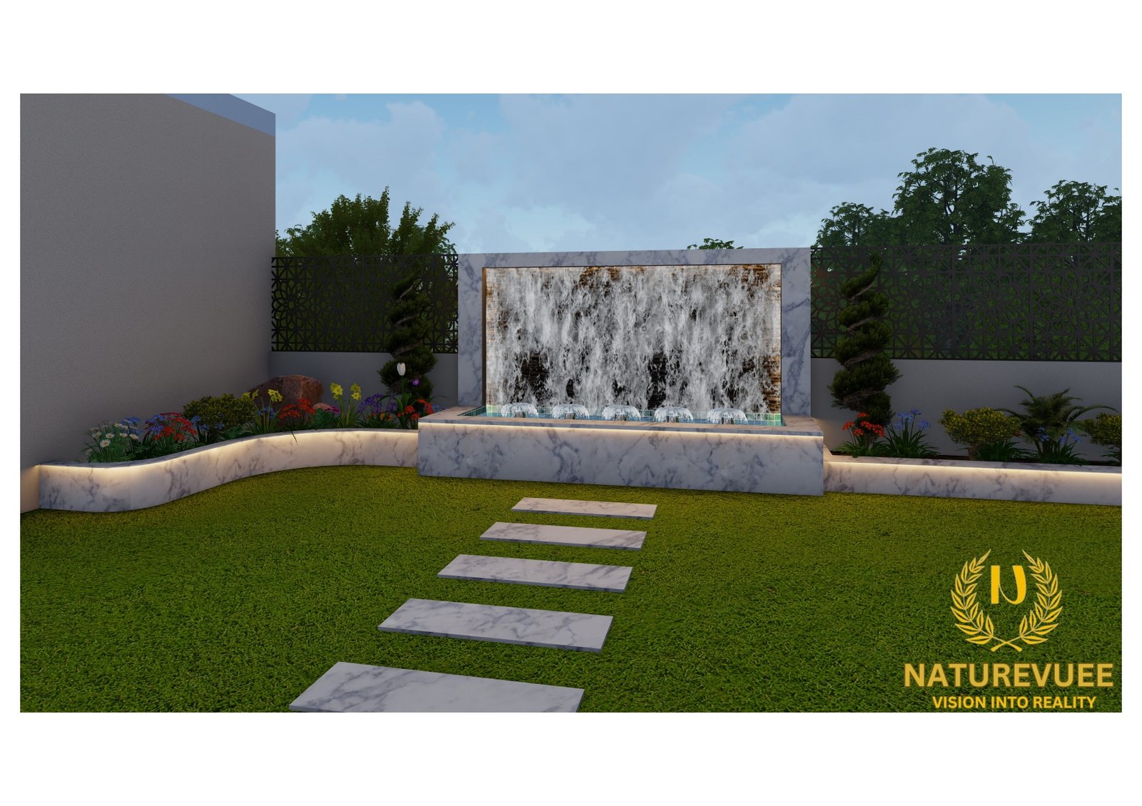 Luxury Outdoor Landscape Design with Vertical Gardens